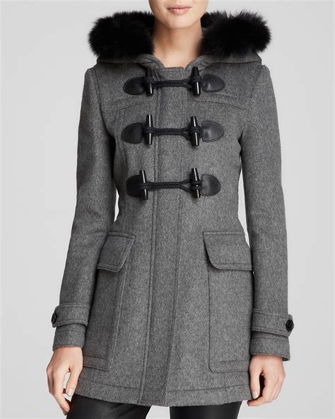 Burberry Brit Blackwell Wool Toggle Coat Women 